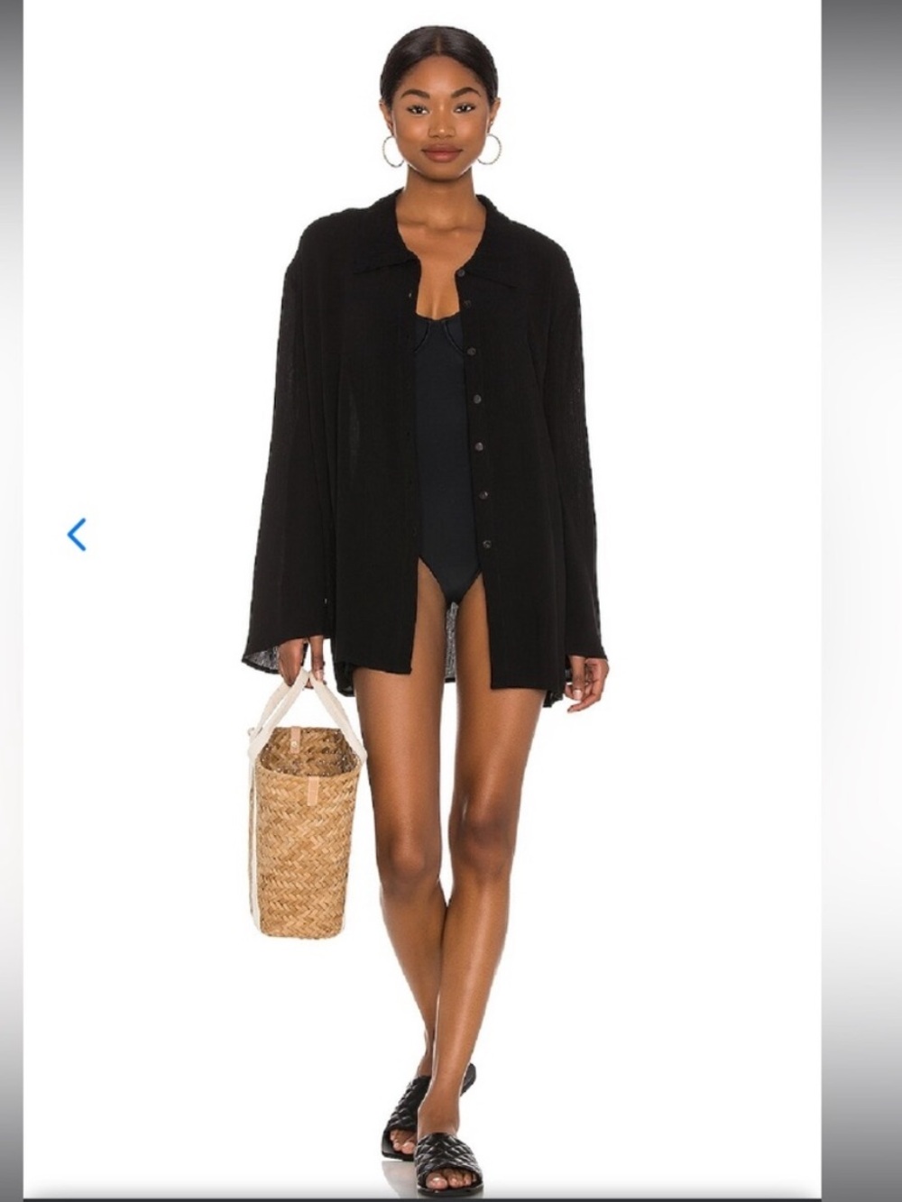 Lovers + Friends Whitney Beach Shirt- Black